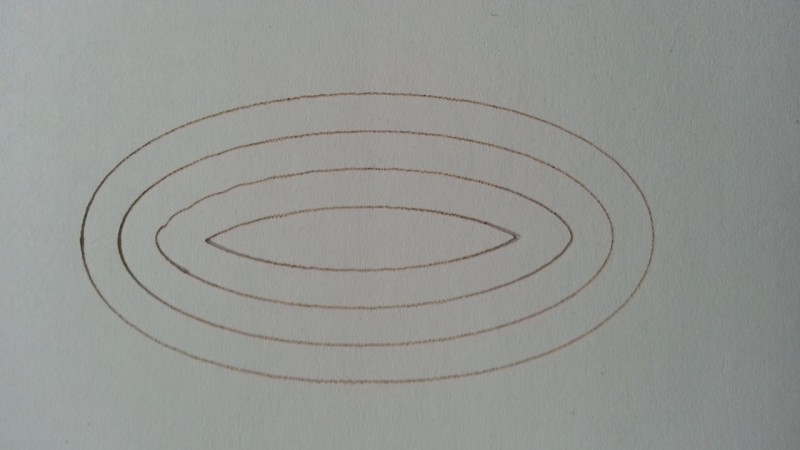 jagged ellipse<br />1 pass at 10%power<br />single sheet of A4 printer grade (80g) paper