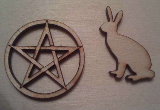 this is the cut from the top.the pentangle is 1" dia