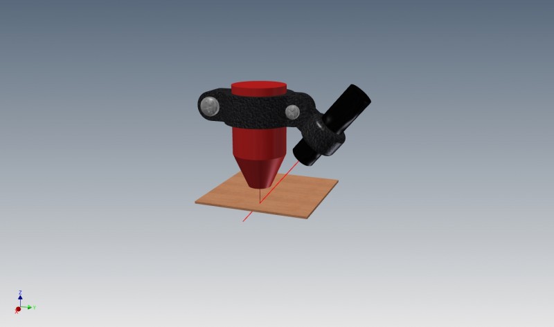 Red dot pointer assembly