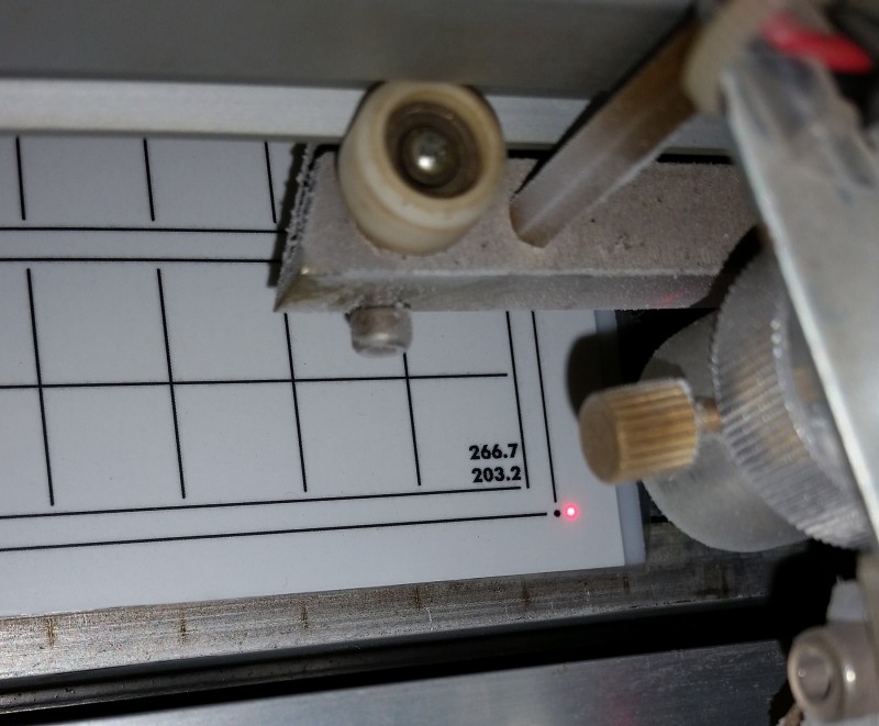 Closeup of beam off by 2mm right